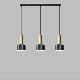 Rsylight Retro Metal 3'lü Masa Üstü Siyah Gold Dekoratif Rustik Sarkıt Avize