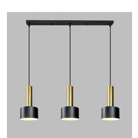 Rsylight Retro Metal 3'lü Masa Üstü Siyah Gold Dekoratif Rustik Sarkıt Avize