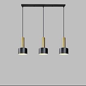 Rsylight Retro Metal 3'lü Masa Üstü Siyah Gold Dekoratif Rustik Sarkıt Avize