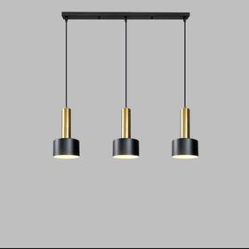 Rsylight Retro Metal 3'lü Masa Üstü Siyah Gold Dekoratif Rustik Sarkıt Avize