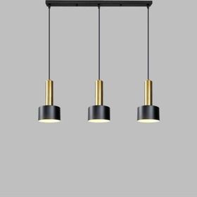 Rsylight Retro Metal 3'lü Masa Üstü Siyah Gold Dekoratif Rustik Sarkıt Avize