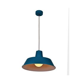 Rsylight Retro Metal Dekoratif 35 cm Mavi Rustik Tekli Sarkıt Avize