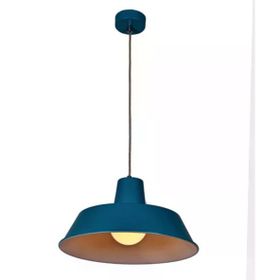 Rsylight Retro Metal Dekoratif 35 cm Mavi Rustik Tekli Sarkıt Avize