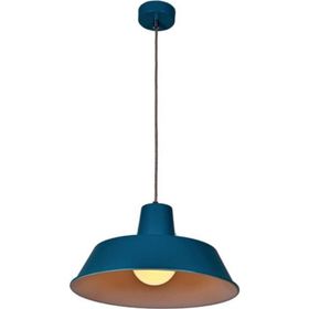 Rsylight Retro Metal Dekoratif 35 cm Mavi Rustik Tekli Sarkıt Avize