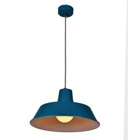 Rsylight Retro Metal Dekoratif 35 cm Mavi Rustik Tekli Sarkıt Avize