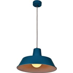 Rsylight Retro Metal Dekoratif 35 cm Mavi Rustik Tekli Sarkıt Avize