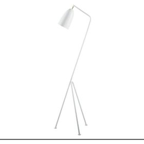 Rsylight Retro Metal Dekoratif Beyaz 3 Ayaklı Köşe Lambası Lambader