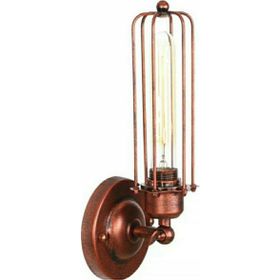 Rsylight Retro Metal Dekoratif Rustik Bakır Patinalı Mafsallı Duvar Aplik