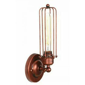 Rsylight Retro Metal Dekoratif Rustik Bakır Patinalı Mafsallı Duvar Aplik
