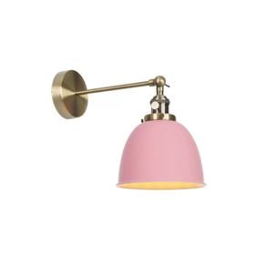 Rsylight Retro Metal Dekoratif Rustik Pembe Mafsallı Duvar Aplik