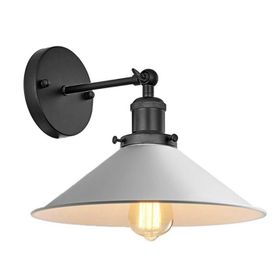 Rsylight Retro Metal Dekoratif Rustik Siyah Mafsallı Duvar Aplik
