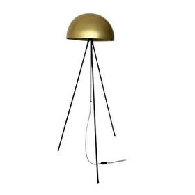 Rsylight Retro Metal Dekoratif Siyah Gold 3 Ayaklı Köşe Lambası Lambader