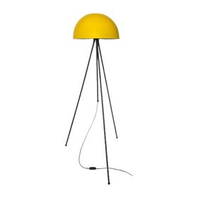 Rsylight Retro Metal Dekoratif Siyah Sarı 3 Ayaklı Köşe Lambası Lambader