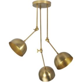 Rsylight Retro Metal Eskitme Kaplama Akrobatik Mafsallı Dekoratif Rustik 3'lü Avize