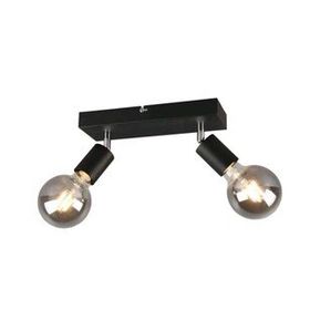 Rsylight Retro Metal Modern Spor 2'li Mafsallı Siyah Spot Avize