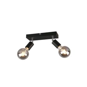 Rsylight Retro Metal Modern Spor 2'li Mafsallı Siyah Spot Avize