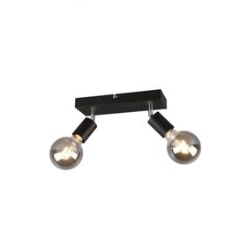 Rsylight Retro Metal Modern Spor 2'li Mafsallı Siyah Spot Avize