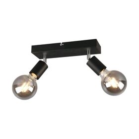 Rsylight Retro Metal Modern Spor 2'li Mafsallı Siyah Spot Avize