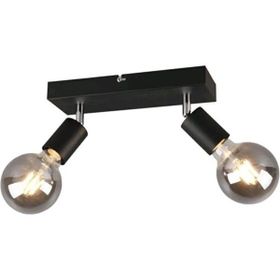 Rsylight Retro Metal Modern Spor 2'li Mafsallı Siyah Spot Avize