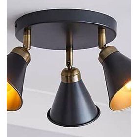 Rsylight Retro Metal Rustik 3'lü Mafsallı Tavan Plofyoner Avize