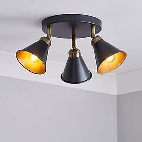 Rsylight Retro Metal Rustik 3'lü Mafsallı Tavan Plofyoner Avize
