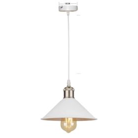 Rsylight Retro Metal Rustik Dekoratif Tekli Beyaz Sarkıt Avize