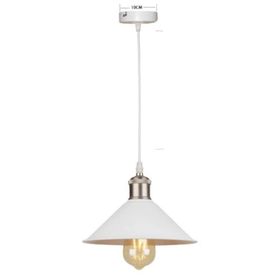Rsylight Retro Metal Rustik Dekoratif Tekli Beyaz Sarkıt Avize