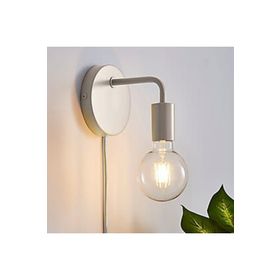Rsylight Retro Metal Rustik Kablolu Anahtarlı Beyaz Duvar Aplik