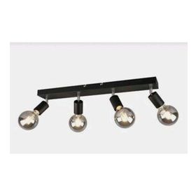 Rsylight Retro Metal Rustik Mafsallı 4'lü Siyah Modern Spor Spot Avize