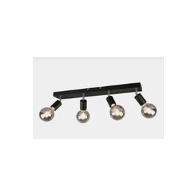 Rsylight Retro Metal Rustik Mafsallı 4'lü Siyah Modern Spor Spot Avize