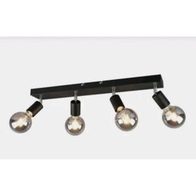 Rsylight Retro Metal Rustik Mafsallı 4'lü Siyah Modern Spor Spot Avize