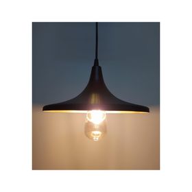 Rsylight Retro Metal Rustik Tekli Sarkıt Siyah İçi Siyah Avize