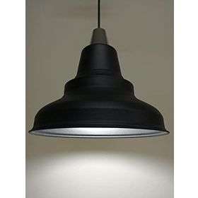 Rsylight Retro Metal Sarkıt Rustik Tekli Sarkıt Siyah İçi Beyaz Cafe Mutfak Aydınlatma Avize