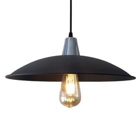 Rsylight Retro Metal Sarkıt Rustik Tekli Sarkıt Siyah Krom Askılı Avize