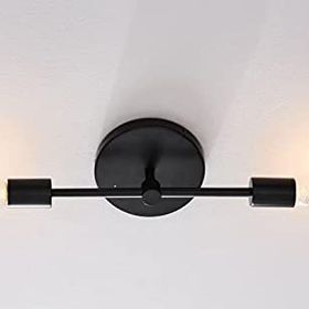 Rsylight Retro Metal Siyah 2'li Tavan Plofyoner Rustik Avize