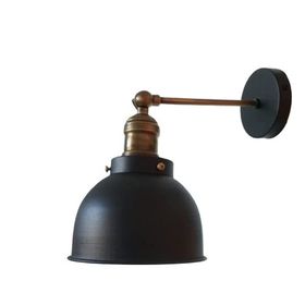 Rsylight Retro Metal Siyah Dekoratif Mafsallı Rustik Siyah Duvar Aplik