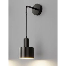 Rsylight Retro Metal Siyah Dekoratif Rustik Duvar Aplik
