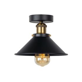 Rsylight Retro Plofonyer Tavan Siyah Rustik Avize