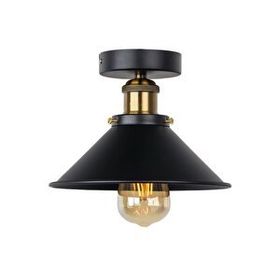 Rsylight Retro Plofonyer Tavan Siyah Rustik Avize