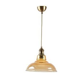 Rsylight Retro Rustik Bal Camlı Dekoratif Tekli Sarkıt Avize