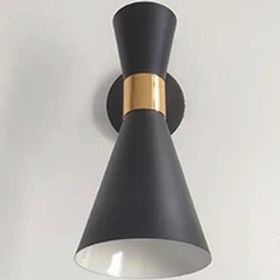 Rsylight Retro Rustik Dekoratif Metal Siyah Mafsallı Vintage Aplik