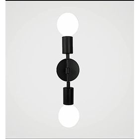 Rsylight Retro Siyah Metal 2'li Dekoratif Rustik Duvar Aplik