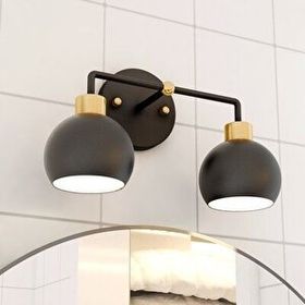 Rsylight Retro Siyah Metal 2'li Dekoratif Rustik Duvar Aplik