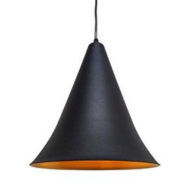 Rsylight RT8010290 Retro Metal Rustik Tekli Sarkıt Siyah İçi Sarı Avize