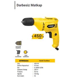 Rtr Max 450 Watt RTM1504 Darbesiz Matkap