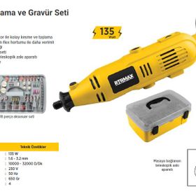 Rtr Max RTM132 135 Watt Mini Taşlama Ve Gravür Seti