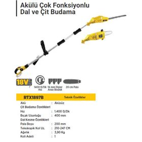 Rtr Max RTX1897B Aküsüz Çok Fonksiyonlu Dal ve Çit Budama