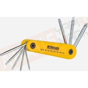 RTRMAX RH03848 Karbon Çeliği 8'li Torx Çakı Allen Anahtar Seti