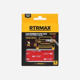 RTRMAX RNU1001 65 mm x 25 mm 8 Adet Çift Taraflı Oto Plaka Montaj Plaka