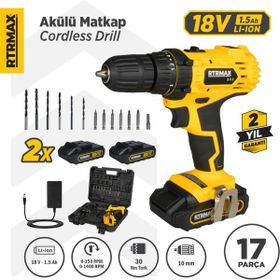 RTRMAX RTM350 18 V 1.3 AH LI-ON Çift Akülü Matkap
